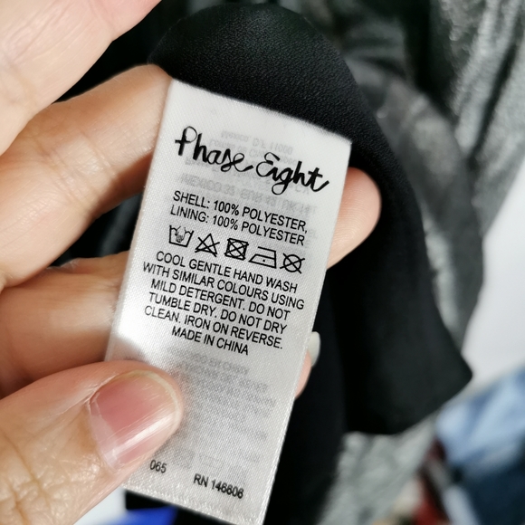 Ladies Phase Eight Grey Gunmetal Pleated Skirt A Line Party Evening Occasion - Picture 5 of 5